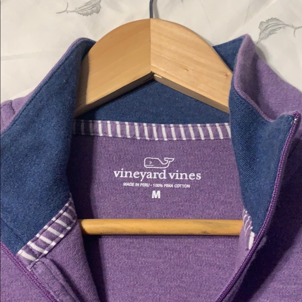 Men's Vineyard Vines Quarter zip (M) - Picture 3 of 4